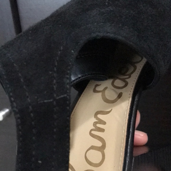 Sam Edelman Ervin Black Suede Open Toe Heeled Shoes - Picture 11 of 15